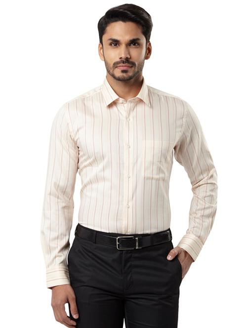 yellow striped formal shirt - 17505948 - Very Small Image - 1