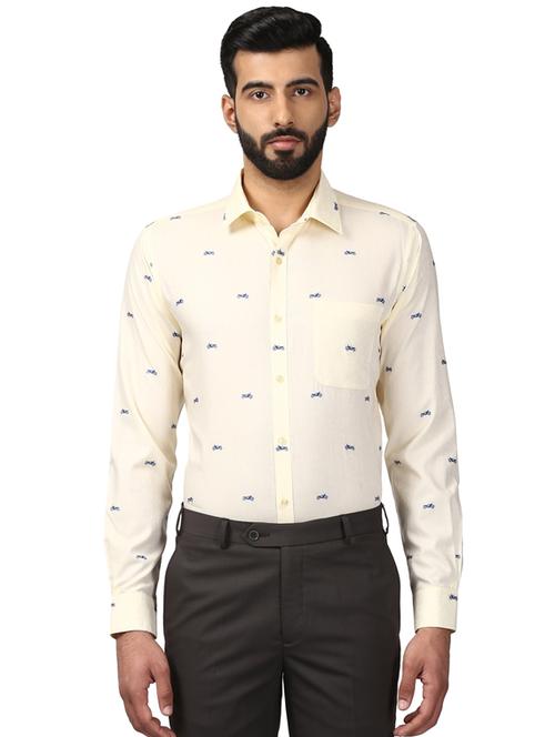 yellow printed formal shirt - 17505962 - Very Small Image - 1