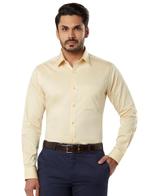 yellow solid formal shirt - 17505976 - Very Small Image - 1