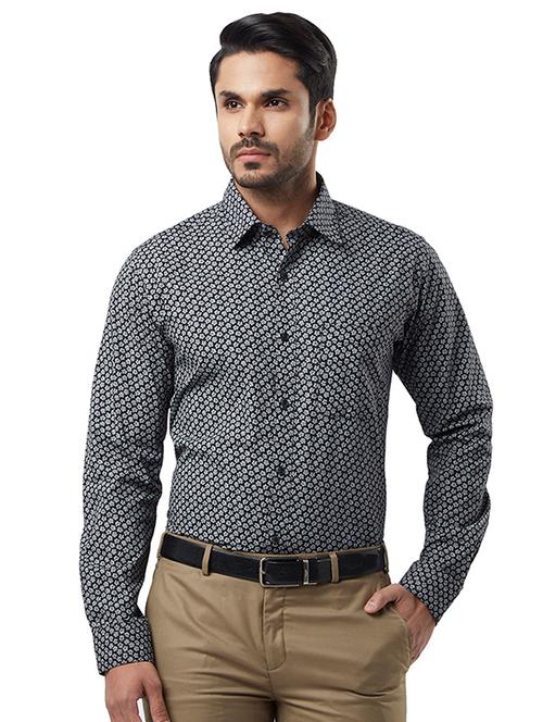 black printed formal shirt - 17505982 - Very Small Image - 1