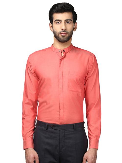 coral solid formal shirt - 17506002 - Very Small Image - 1