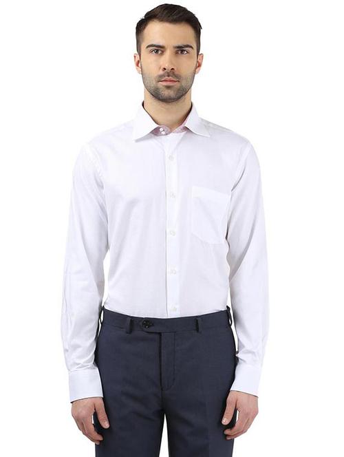 white self design formal shirt - 17506123 - Very Small Image - 1