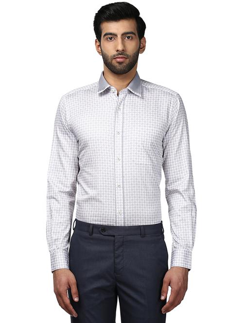 lavender printed formal shirt - 17506151 - Very Small Image - 1