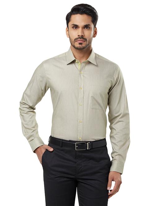 yellow striped formal shirt - 17506169 - Very Small Image - 1