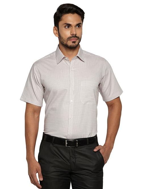 off white checkered formal shirt - 17506178 - Very Small Image - 1