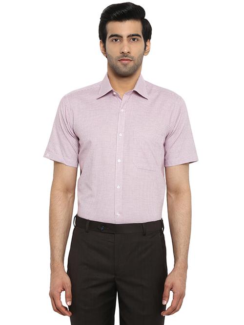 lavender checkered formal shirt - 17506179 - Very Small Image - 1