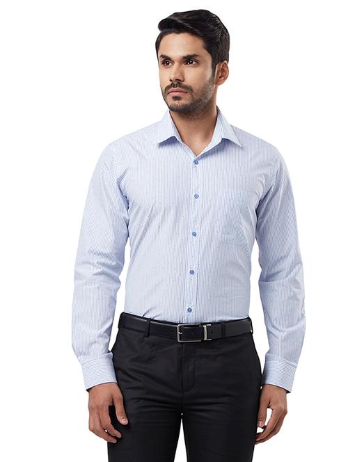 light blue striped formal shirt - 17506206 - Very Small Image - 1