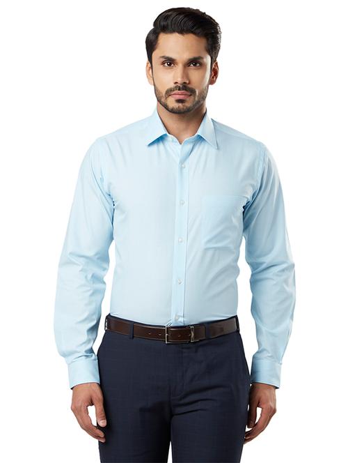 light blue solid formal shirt - 17506211 - Very Small Image - 1