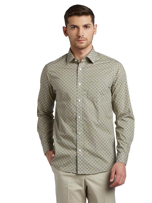 green printed casual shirt - 17506362 - Very Small Image - 1