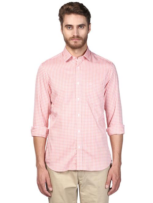 pink checkered casual shirt - 17506437 - Very Small Image - 1