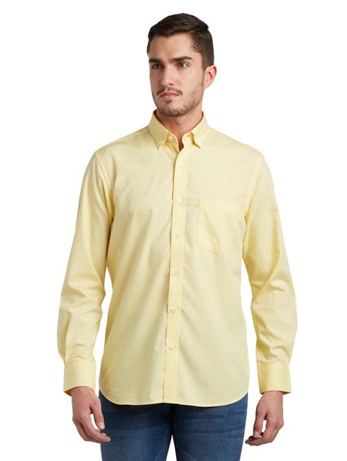 yellow solid casual shirt - 17506441 - Very Small Image - 1
