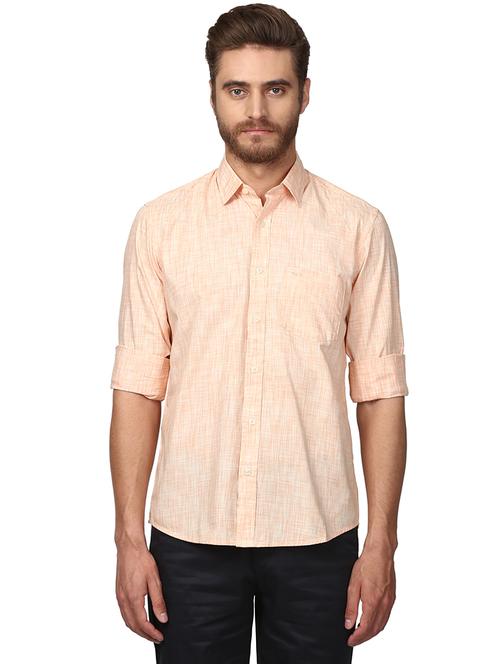 orange self design casual shirt - 17506444 - Very Small Image - 1