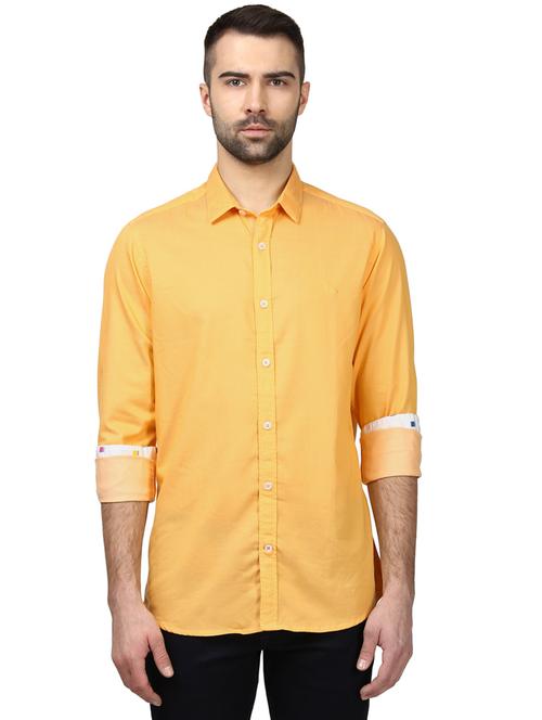 yellow solid casual shirt - 17506574 - Very Small Image - 1