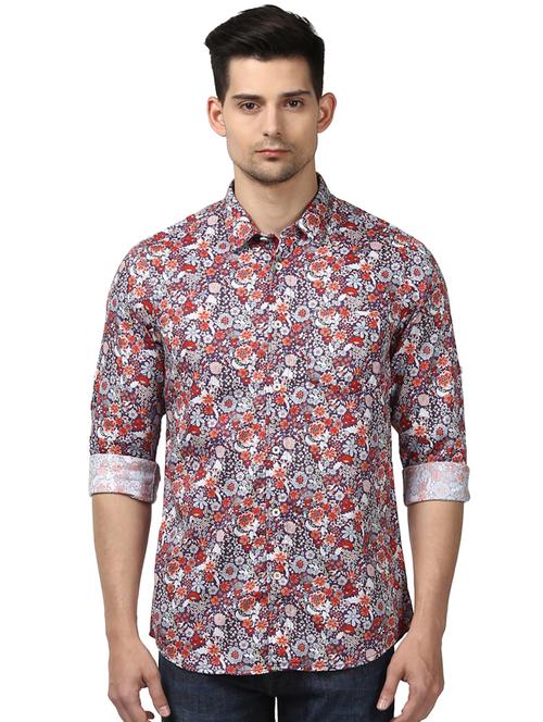 red printed casual shirt - 17506609 - Very Small Image - 1