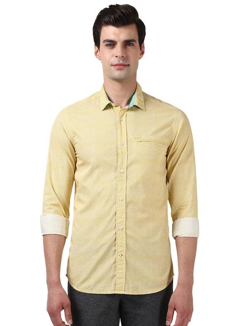 yellow printed casual shirt - 17506626 - Very Small Image - 1