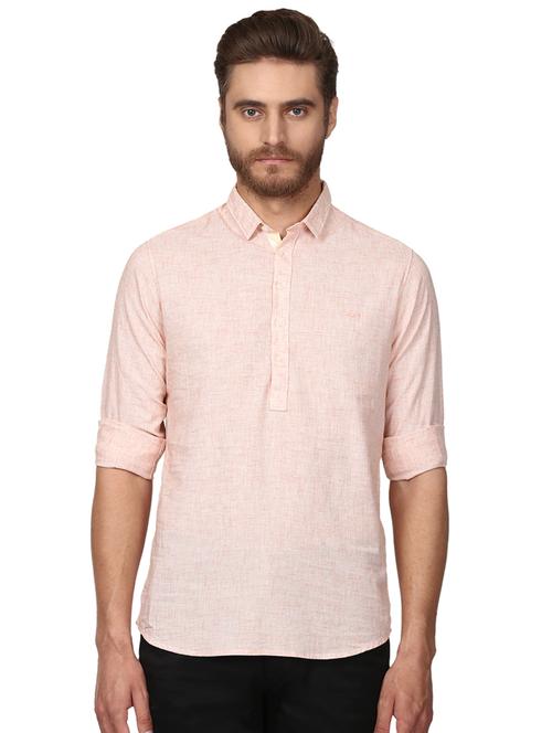 orange self design casual shirt - 17506631 - Very Small Image - 1