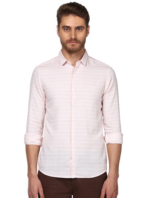 pink striped casual shirt - 17506637 - Very Small Image - 1
