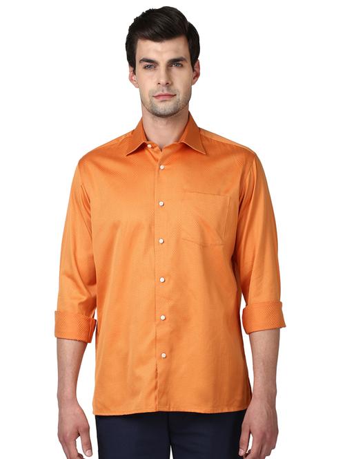 orange self design casual shirt - 17506680 - Very Small Image - 1