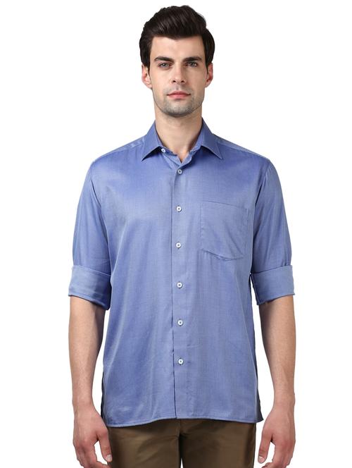 blue printed casual shirt - 17506681 - Very Small Image - 1