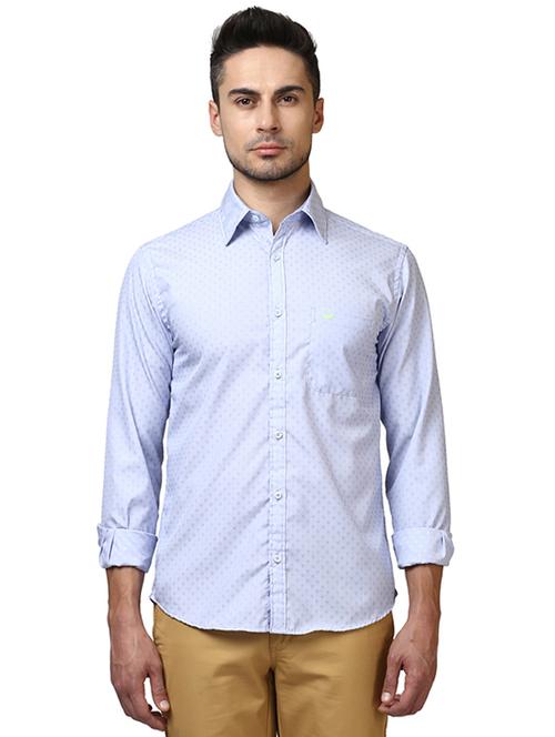 blue printed casual shirt - 17506712 - Very Small Image - 1