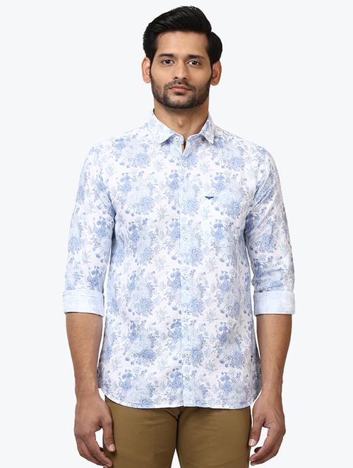 white floral casual shirt - 17506814 - Very Small Image - 1
