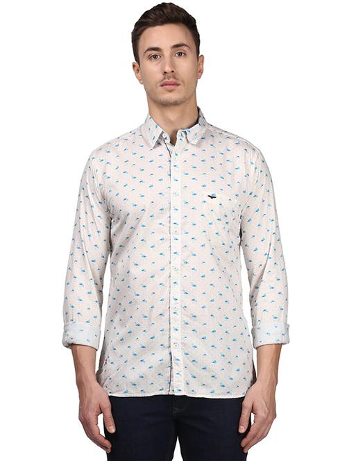 white printed casual shirt - 17506815 - Very Small Image - 1