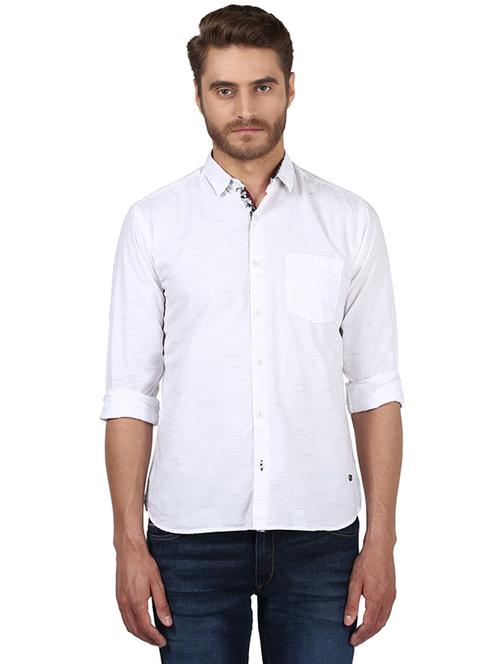 white solid casual shirt - 17506824 - Very Small Image - 1
