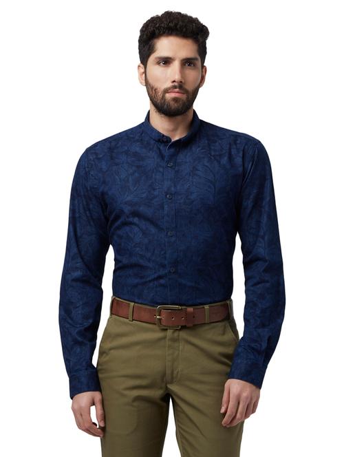 blue printed casual shirt - 17506864 - Very Small Image - 1