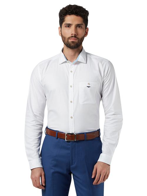 white solid casual shirt - 17506880 - Very Small Image - 1