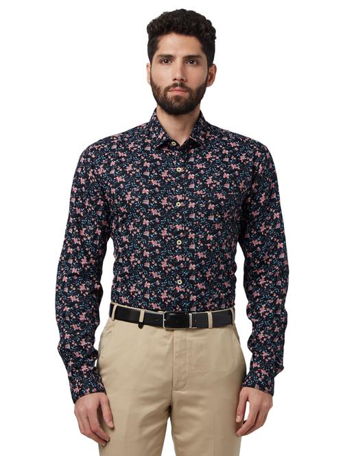 black floral casual shirt - 17506890 - Very Small Image - 1