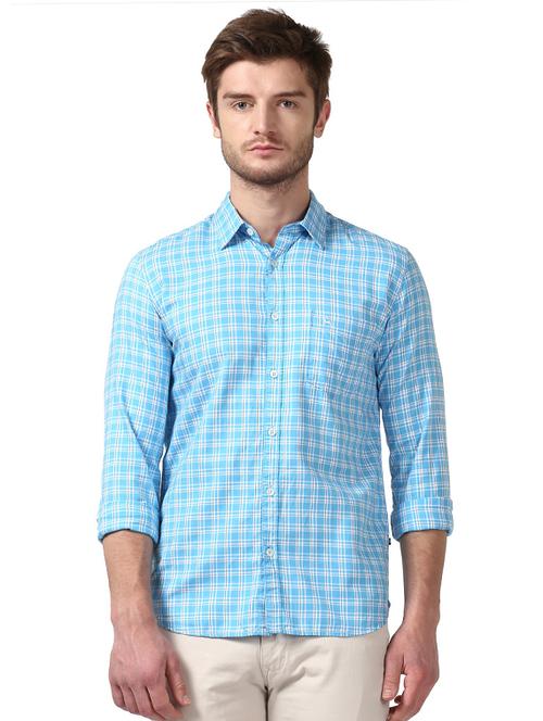 light blue checkered casual shirt - 17507015 - Very Small Image - 1
