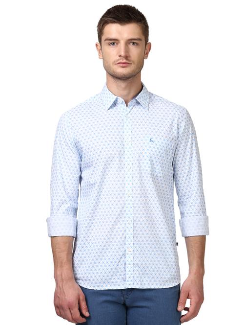 blue printed casual shirt - 17507028 - Very Small Image - 1