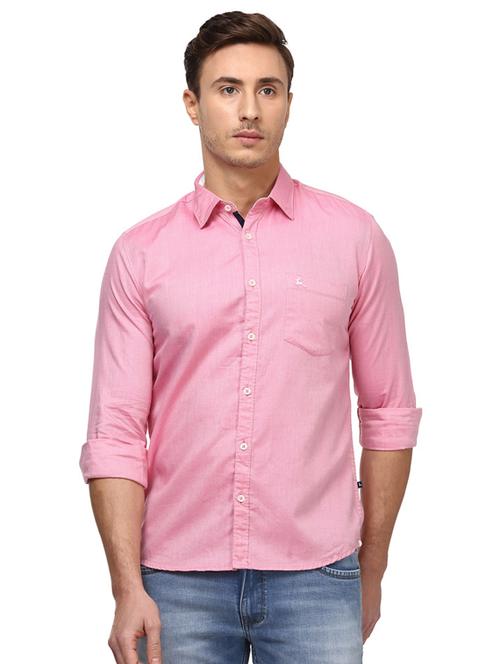 pink solid casual shirt - 17507119 - Very Small Image - 1