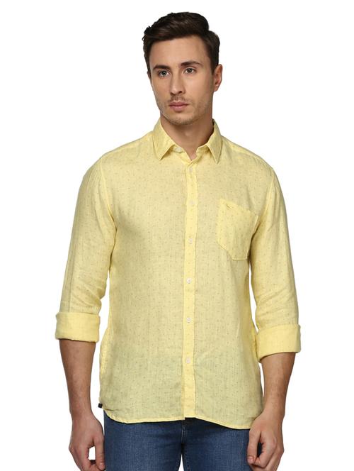 yellow solid casual shirt - 17507137 - Very Small Image - 1