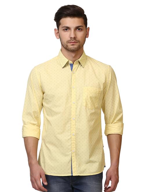 yellow printed casual shirt - 17507149 - Very Small Image - 1