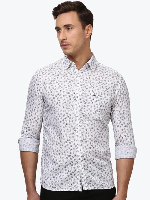 white printed casual shirt - 17507176 - Very Small Image - 1