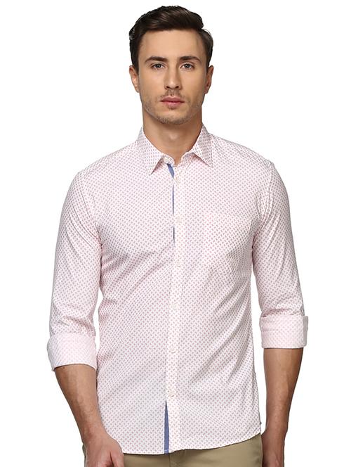 light pink printed casual shirt - 17507182 - Very Small Image - 1
