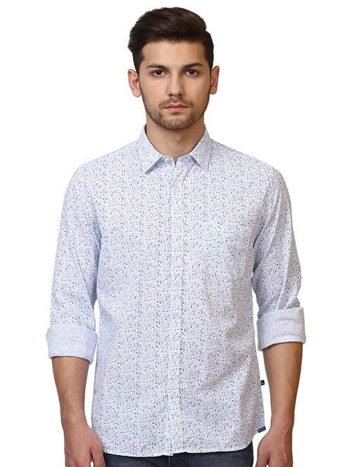 blue printed casual shirt - 17507222 - Very Small Image - 1