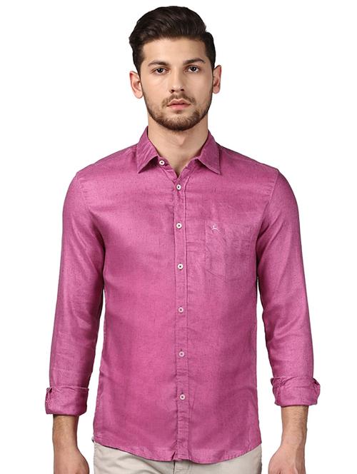 pink solid casual shirt - 17507264 - Very Small Image - 1