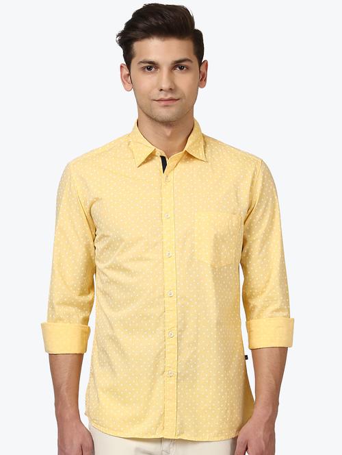 yellow printed casual shirt - 17507298 - Very Small Image - 1