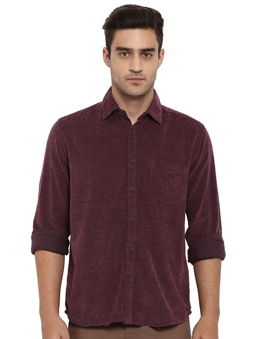 red solid casual shirt - 17507358 - Very Small Image - 1