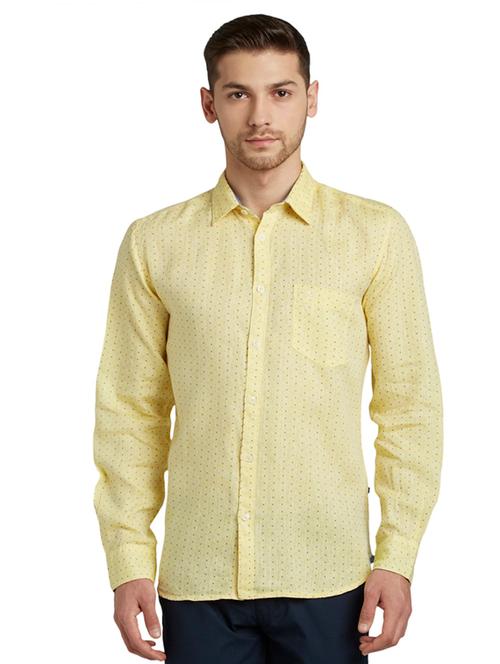 yellow solid casual shirt - 17507398 - Very Small Image - 1