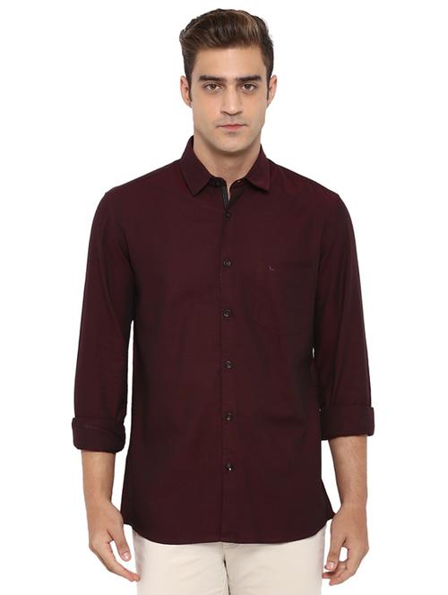 red solid casual shirt - 17507418 - Very Small Image - 1