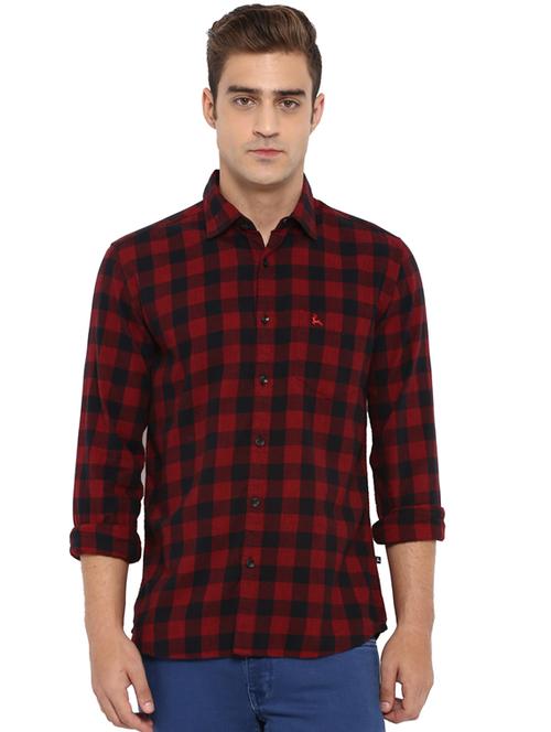 red checkered casual shirt - 17507439 - Very Small Image - 1