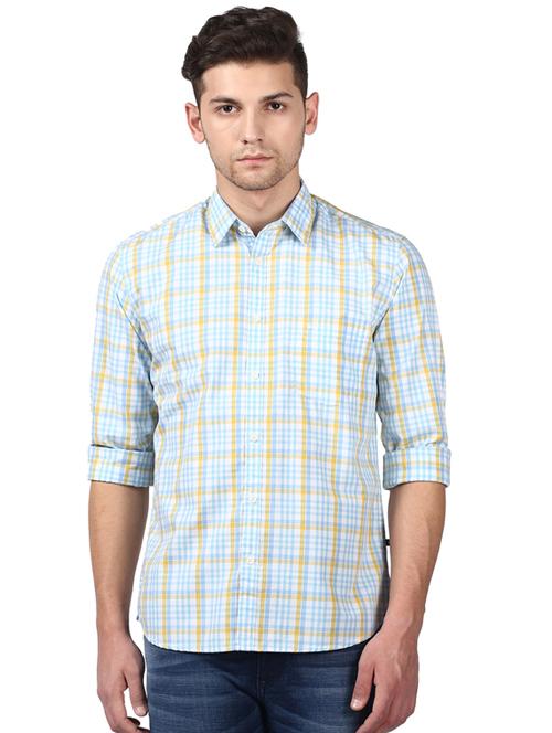 light blue checkered casual shirt - 17507476 - Very Small Image - 1