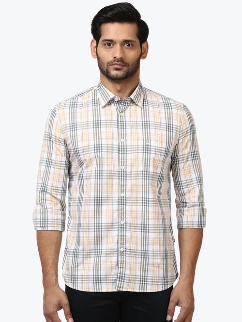 yellow checkered casual shirt - 17507484 - Very Small Image - 1