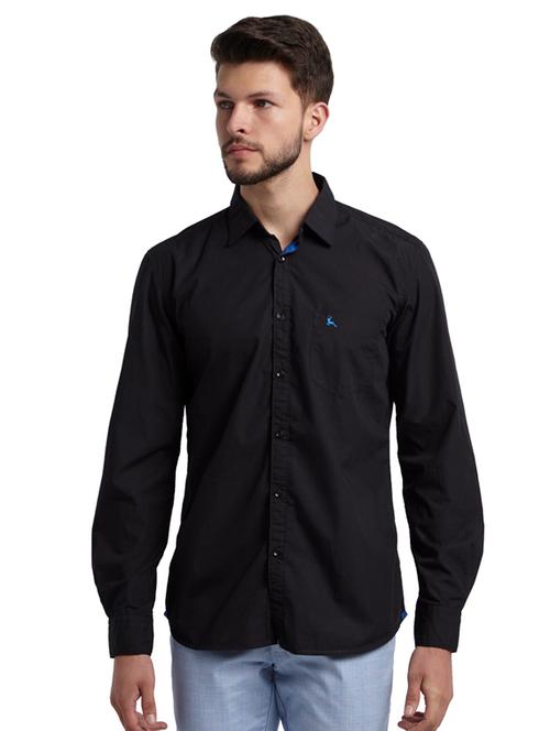 black solid casual shirt - 17507589 - Very Small Image - 1