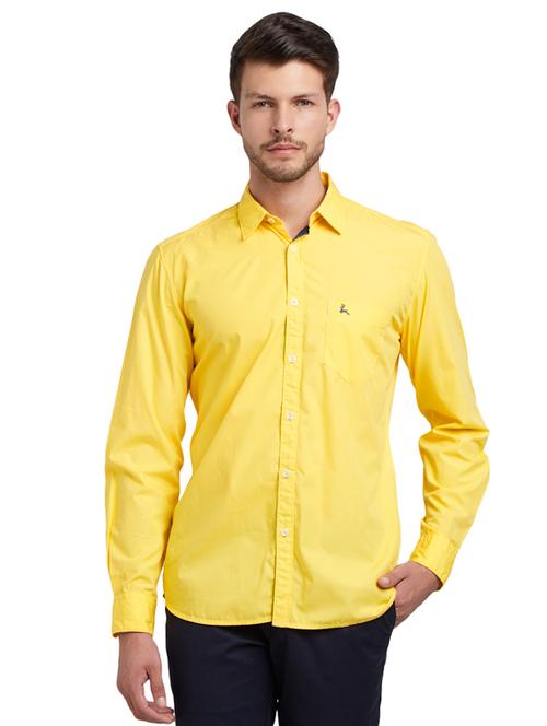 yellow solid casual shirt - 17507591 - Very Small Image - 1