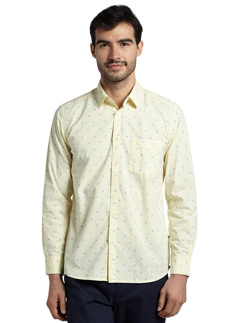 yellow printed casual shirt - 17507620 - Very Small Image - 1