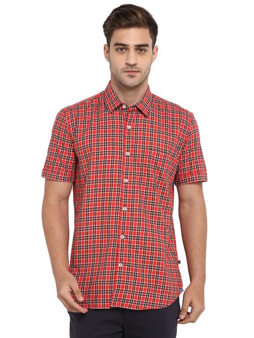 red checkered casual shirt - 17507669 - Very Small Image - 1